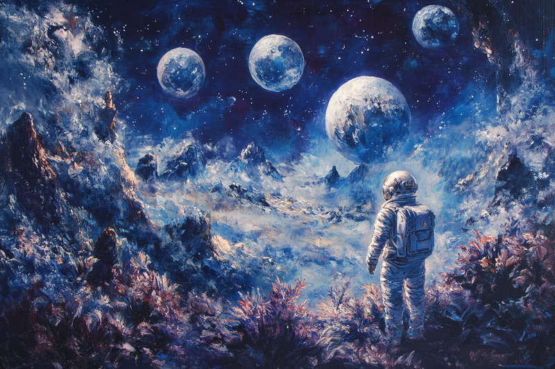 Astronaut's Longing Canvas