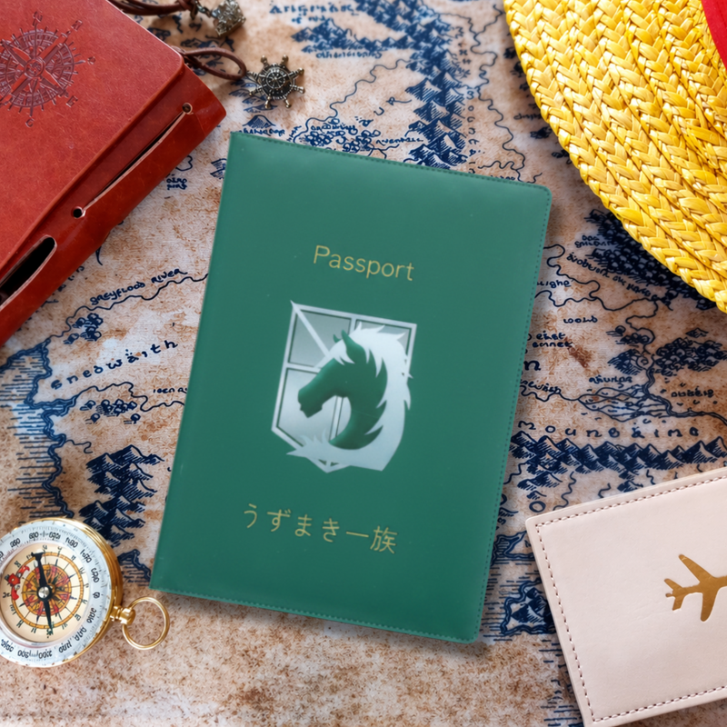 Attack on Titan Military Police Brigade Green Passport Cover