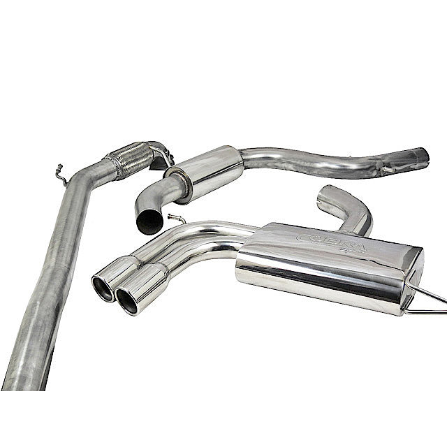 Cobra Exhausts - Audi A3 (8P) 2.0 TFSI 2WD (3 Door) Turbo Back Performance Exhaust