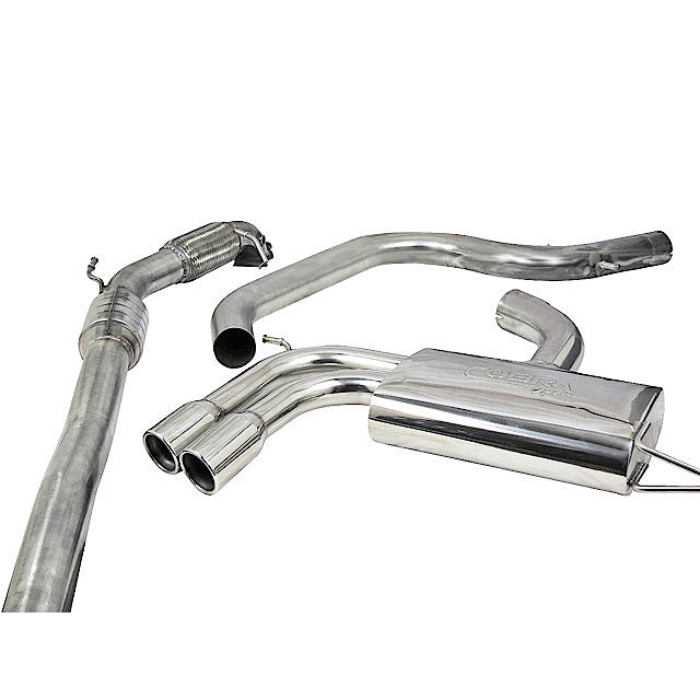 Cobra Exhausts - Audi A3 (8P) 2.0 TFSI 2WD (3 Door) Turbo Back Performance Exhaust
