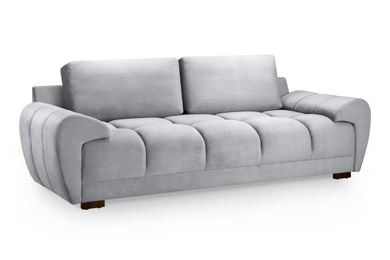 Azzuro Plush Velvet  3-Seater Sofa : Anti-Slip, Comfort