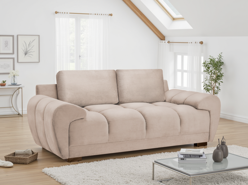 Azzuro 2 Seater Velvet Sofa Anti-Slip Feet