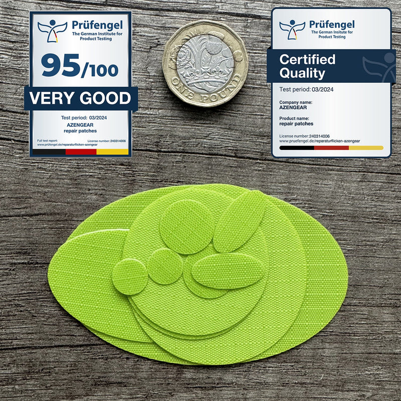 Repair Patches (30+ Colours) for Puffer Jackets, Tents, Upholstery - Stick On, Waterproof, Tear-Cold-Heat-Resistant