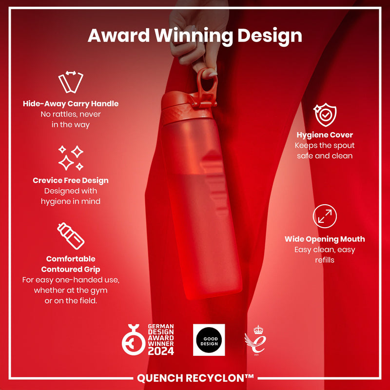 Leak Proof 1 litre Water Bottle, Recyclon, Red, 1L
