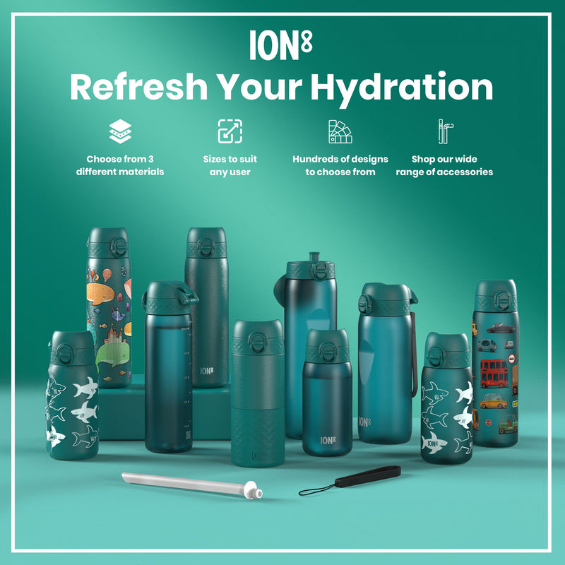 Leak Proof 1 litre Water Bottle, Recyclon, Aqua, 1L