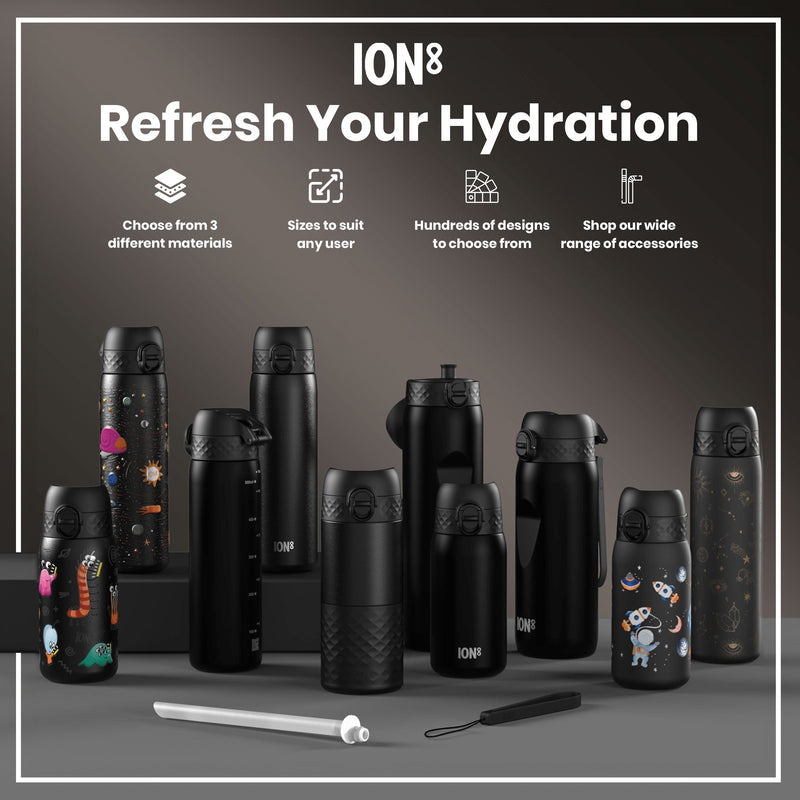 Leak Proof Slim Water Bottle, Recyclon, Celestial Universe, 500ml (18oz)