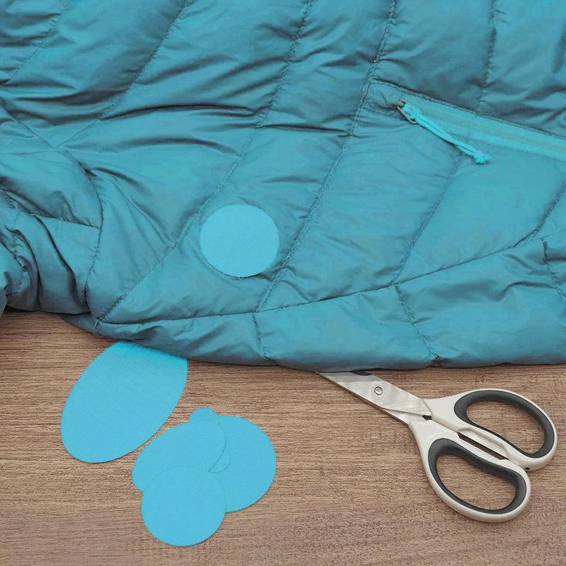 Repair Patches (30+ Colours) for Puffer Jackets, Tents, Upholstery - Stick On, Waterproof, Tear-Cold-Heat-Resistant