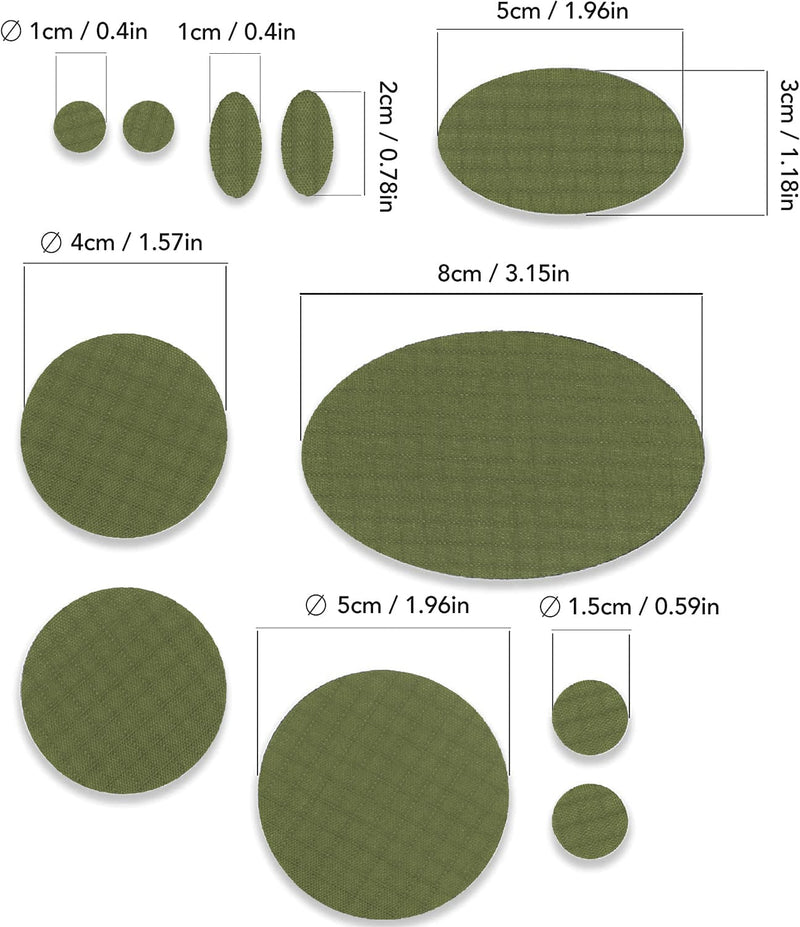 Repair Patches (30+ Colours) for Puffer Jackets, Tents, Upholstery - Stick On, Waterproof, Tear-Cold-Heat-Resistant