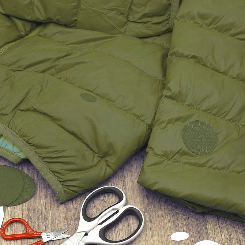 Repair Patches (30+ Colours) for Puffer Jackets, Tents, Upholstery - Stick On, Waterproof, Tear-Cold-Heat-Resistant
