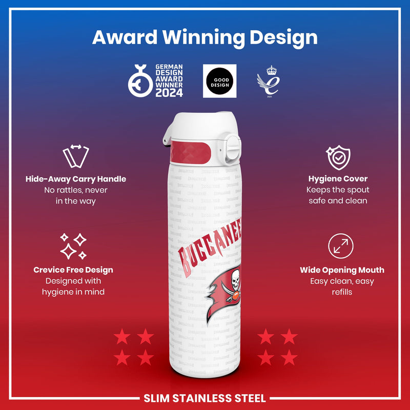 Leak Proof NFL Water Bottle, Stainless Steel, Arizona Cardinals, 600ml (20oz)