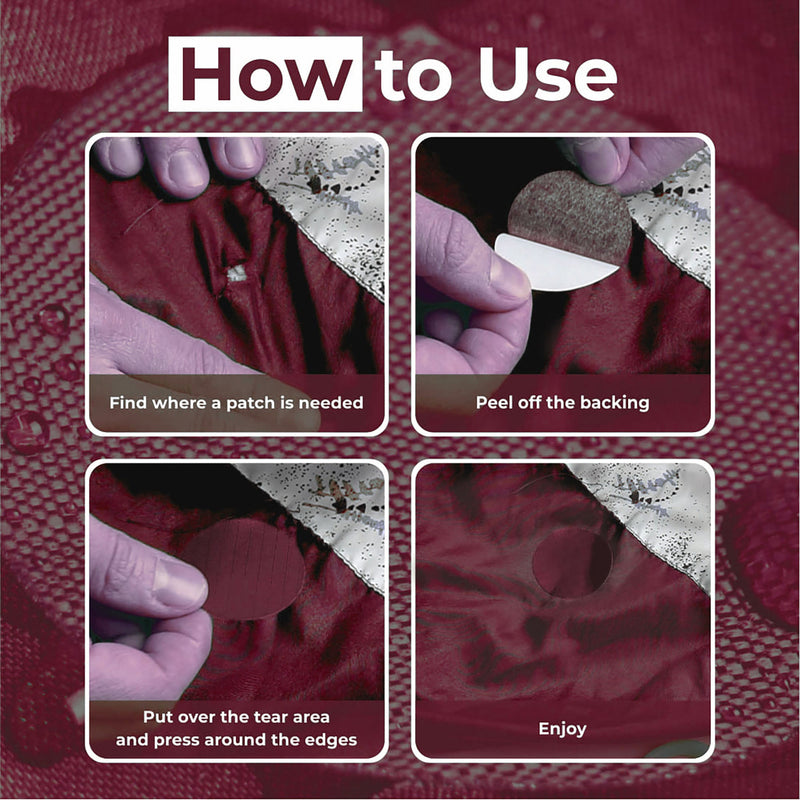 Repair Patches (30+ Colours) for Puffer Jackets, Tents, Upholstery - Stick On, Waterproof, Tear-Cold-Heat-Resistant