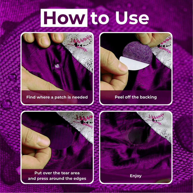 Repair Patches (30+ Colours) for Puffer Jackets, Tents, Upholstery - Stick On, Waterproof, Tear-Cold-Heat-Resistant