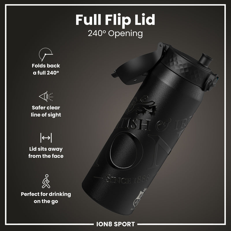 Lions X ION8 Insulated Steel Water Bottle, British & Irish Lions, Lions, 750ml (24oz)