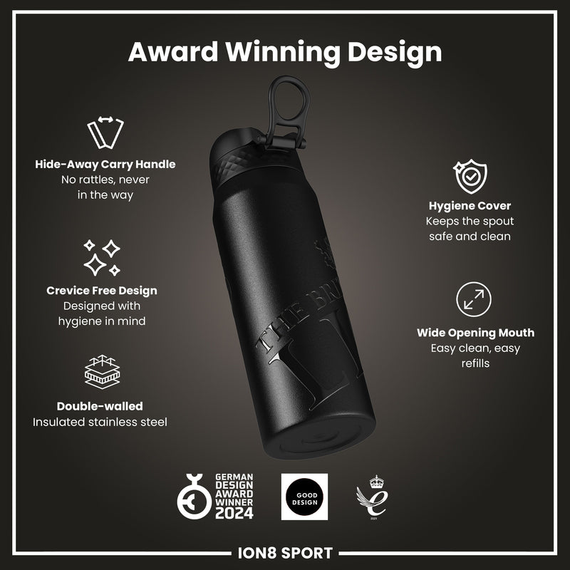 Lions X ION8 Insulated Steel Water Bottle, British & Irish Lions, Lions, 750ml (24oz)