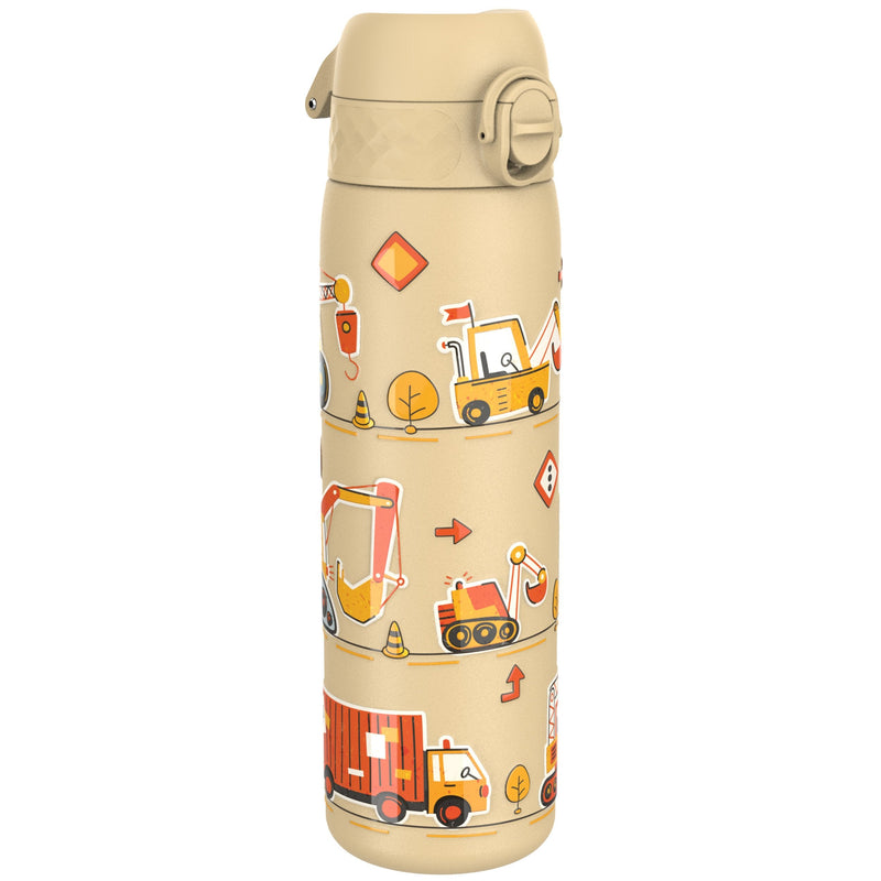 Leak Proof Slim Water Bottle, Stainless Steel, Diggers, 600ml (20oz)