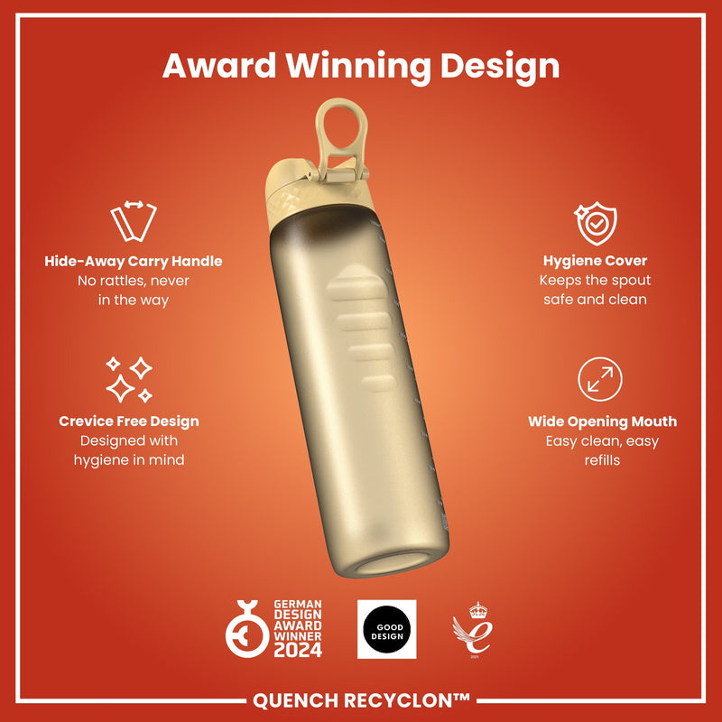 Leak Proof 1 litre Water Bottle, Recyclon, Desert, 1L