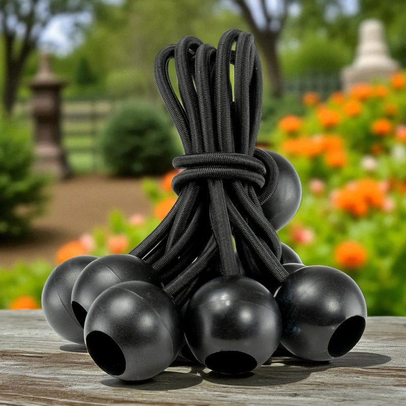 Black Bungee Balls 4"
