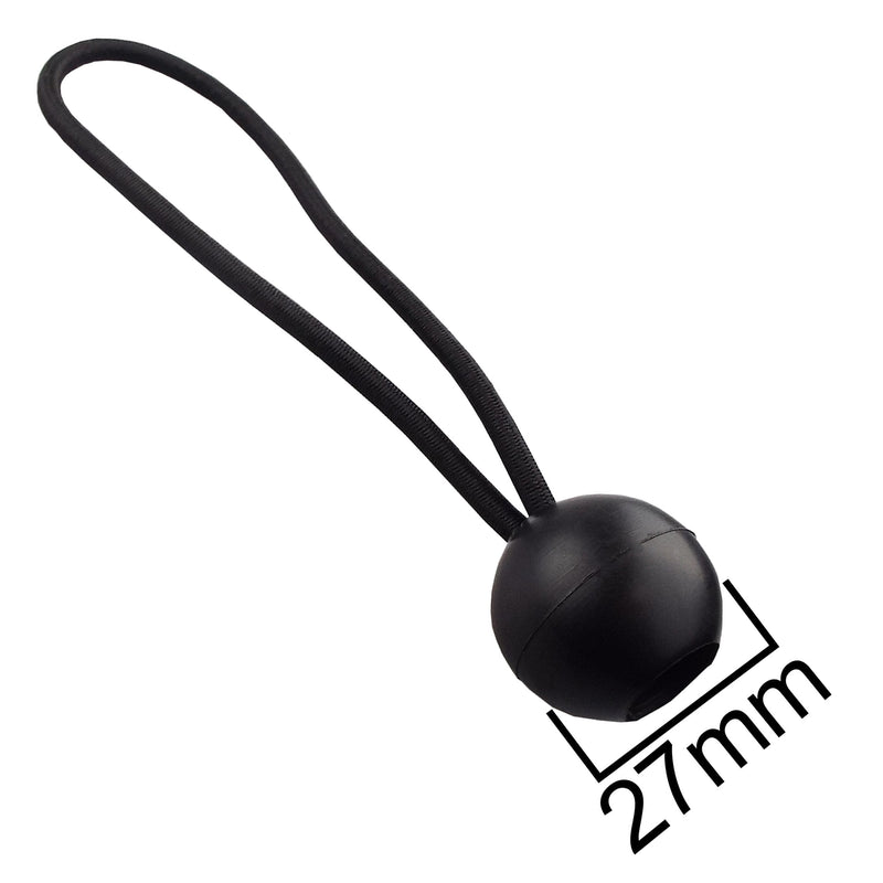 Black Bungee Balls 6"