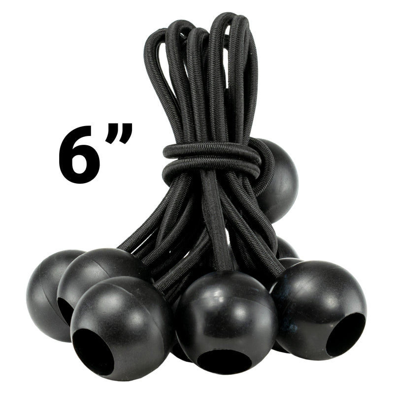 Black Bungee Balls 6"