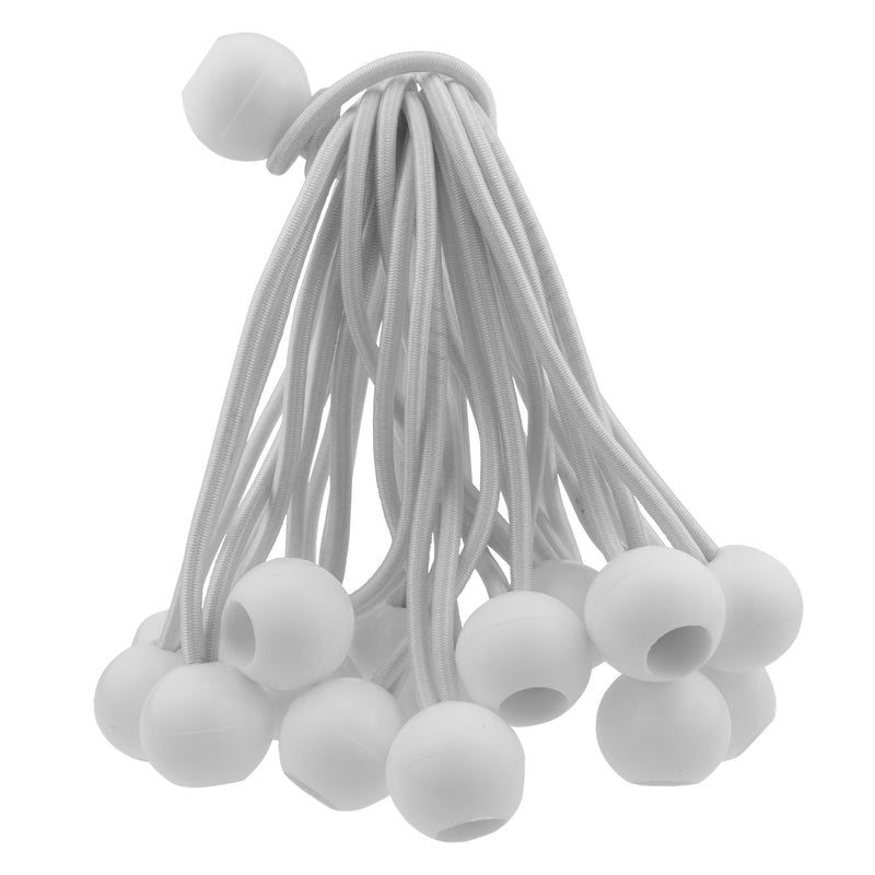 Green S-Grade Tarpaulin with 20 x 6" Bungee Balls (White)