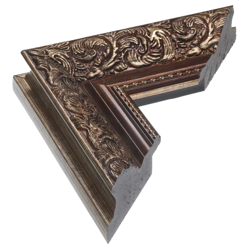 Baroque I Bronze Picture Frame, 3.5x3.5"