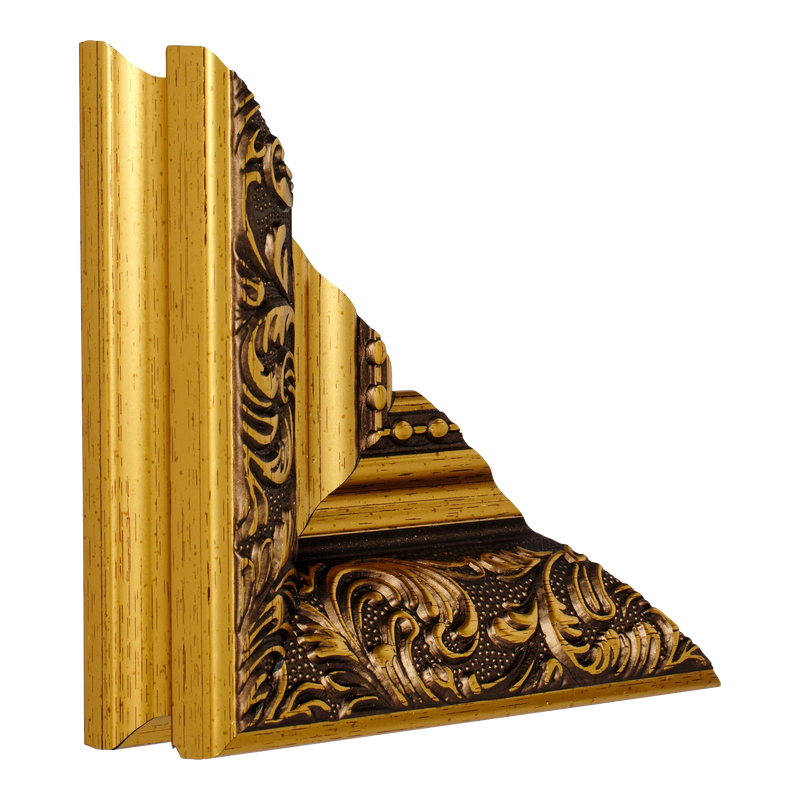 Baroque II Gold Picture Frame, 4x5"