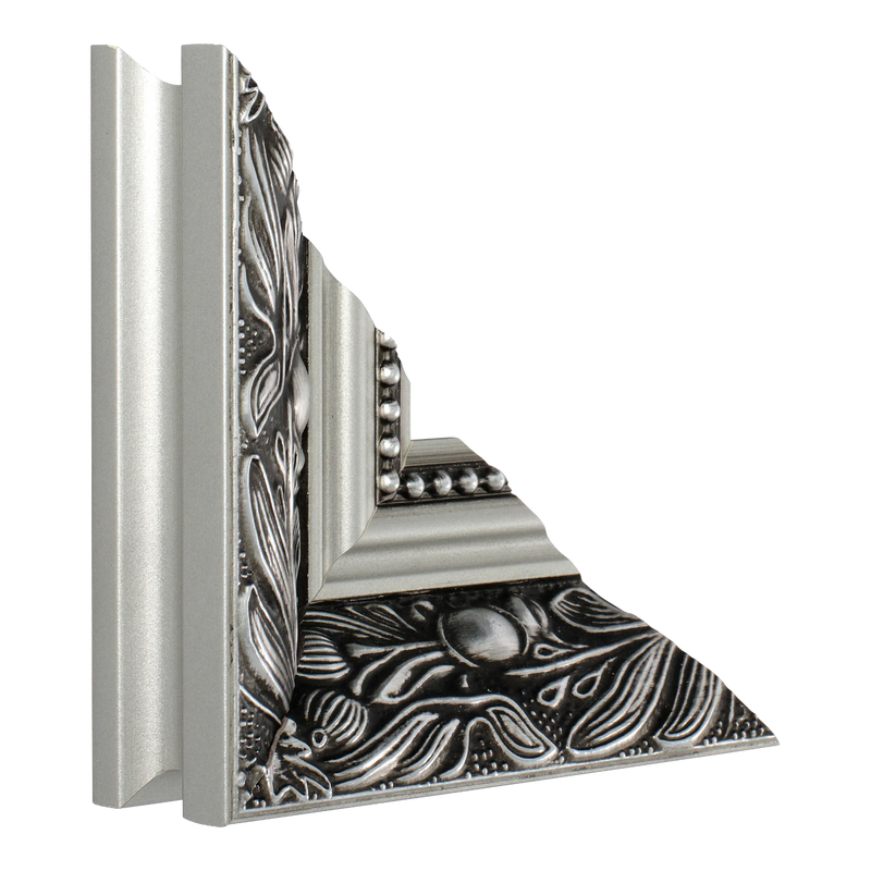 Baroque III Silver Picture Frame, 5x11"