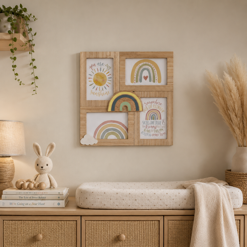 31cm Rainbow Wall Baby Photo Frame with 3D Decor