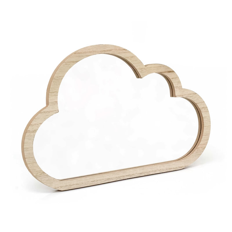 Baby Nursery Wooden Cloud Shape Mirror
