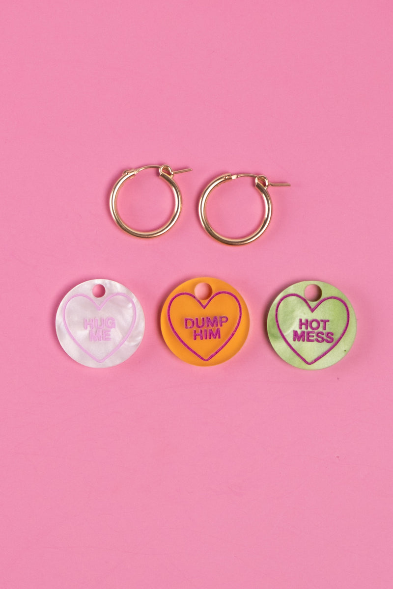 Love Sweets Hoop Earrings - Set of 3