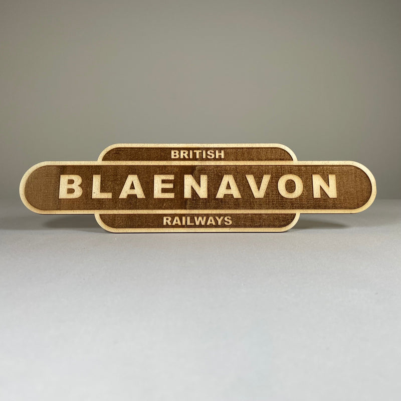 Railway Train Station Sign - Handmade Ornament