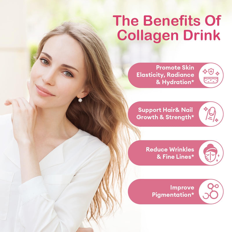 BBEEAAUU Collagen Drink 6000 mg Marine Peptides — Apple (30 x 0.85 oz)