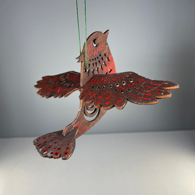 Christmas Bird Bauble - Handmade Ornament