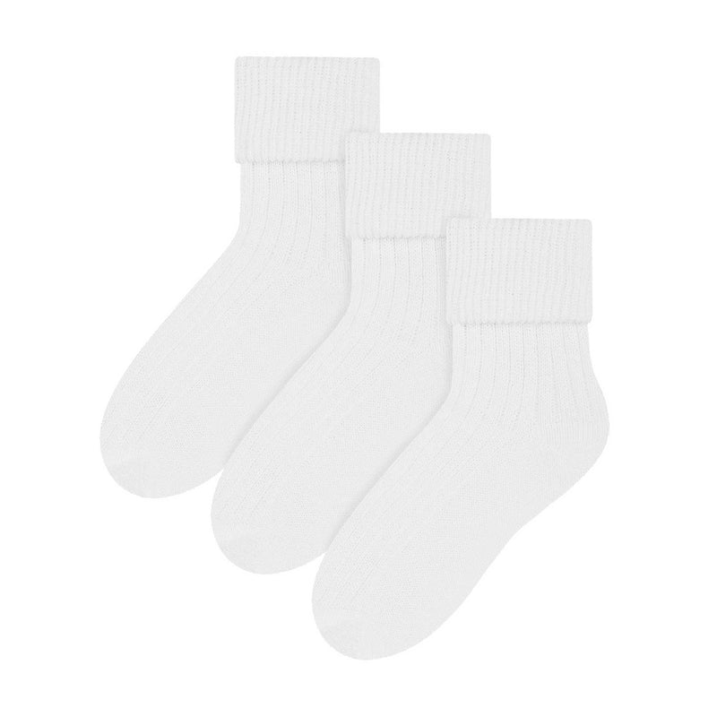 3 Pack Ladies Cosy Wool Bed Socks (2 Sizes)