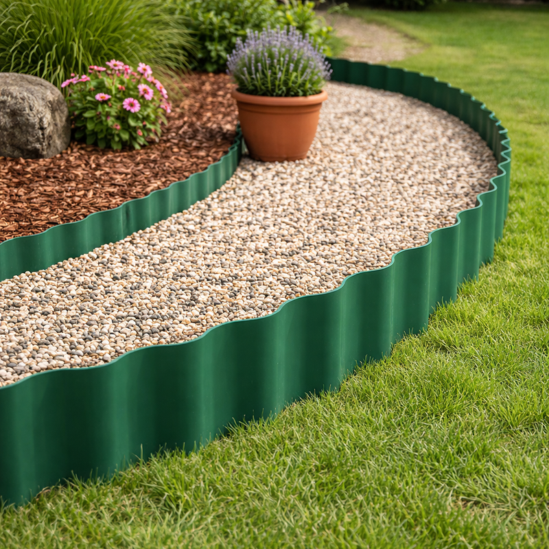 30M x 15cm Strong Plastic Garden Edging Border Roll