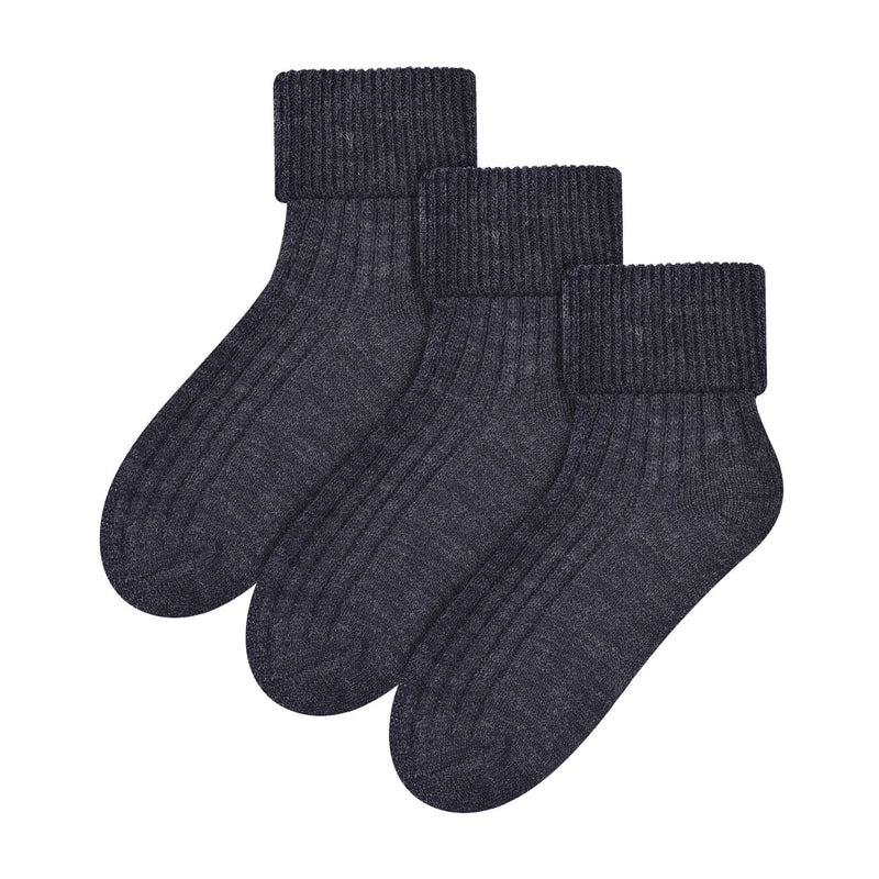 3 Pack Ladies Cosy Wool Bed Socks (2 Sizes)