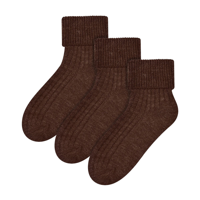 3 Pack Ladies Cosy Wool Bed Socks (2 Sizes)