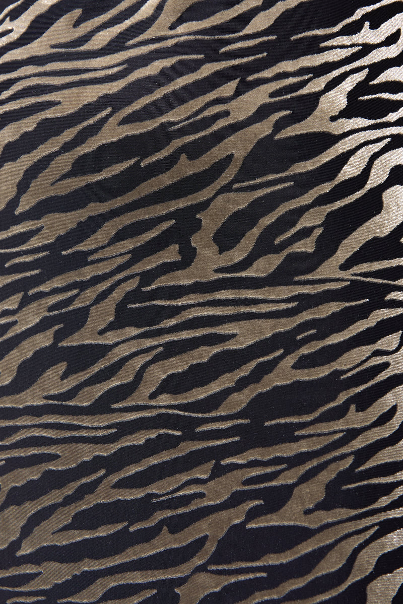 Beyla Zebra Devorie V-Back Midaxi Dress