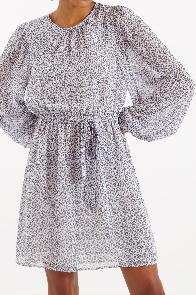 Belynda Rosetta Long Sleeve Mini Dress