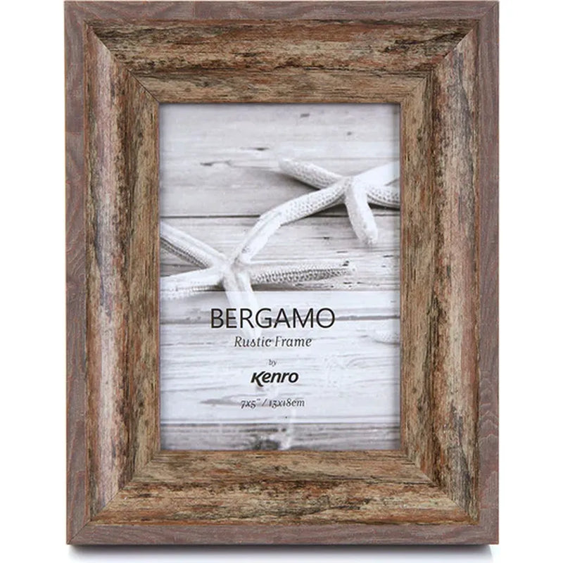 Kenro Bergamo Rustic Series 10x8 Photo Frame - Brown