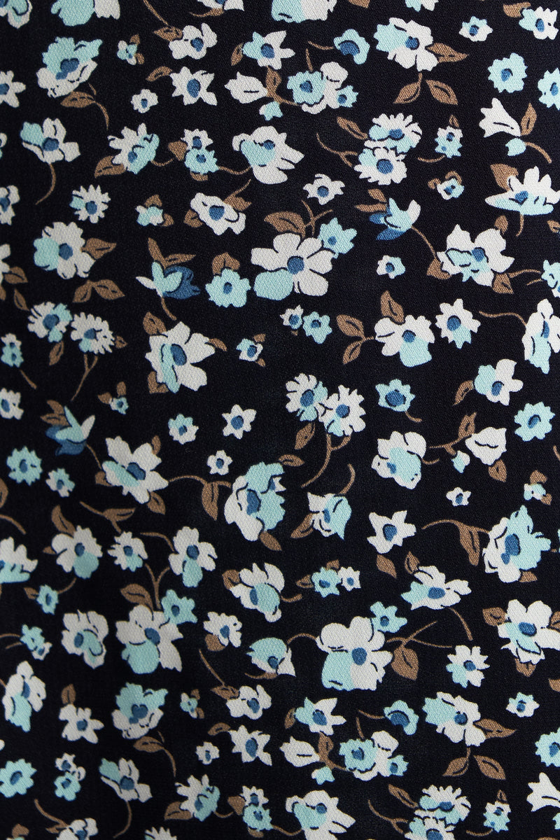 Bertie Floral Midi Skirt Navy