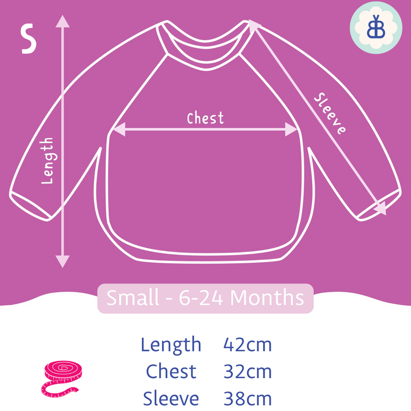 Long Sleeved Baby Bib - Farm Yard Print