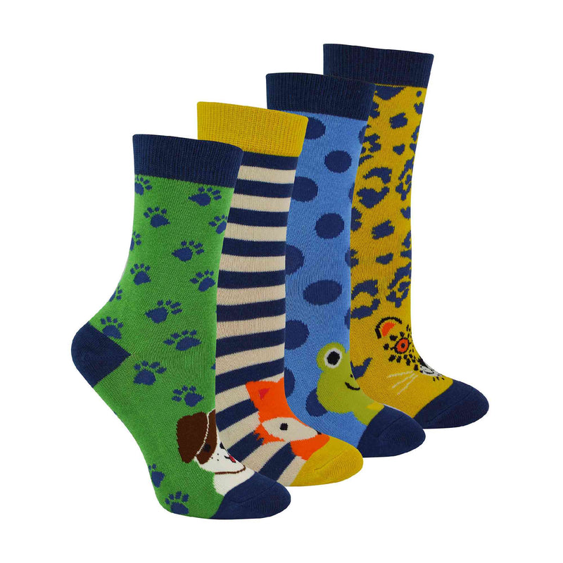 4 Pack Boys Novelty Bamboo Socks in a Gift Box