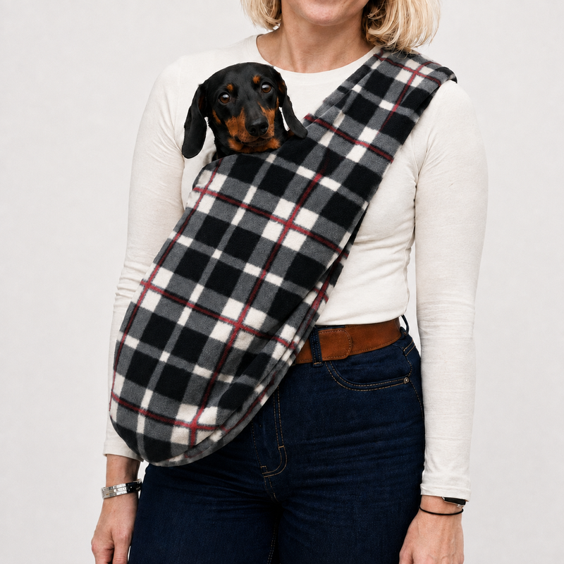 Patterned Fleece Dog Sling