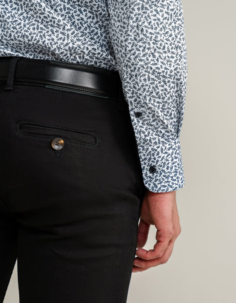 Easy Care Patterned Shirt - White