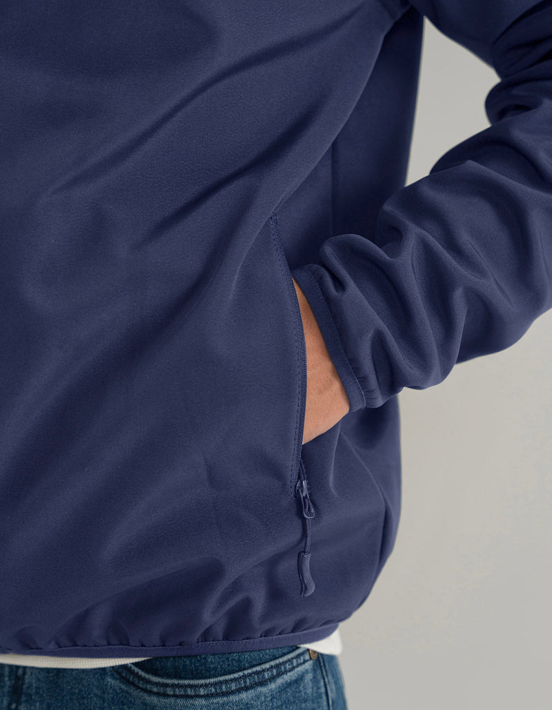 Navy Hooded Windbreaker Jacket