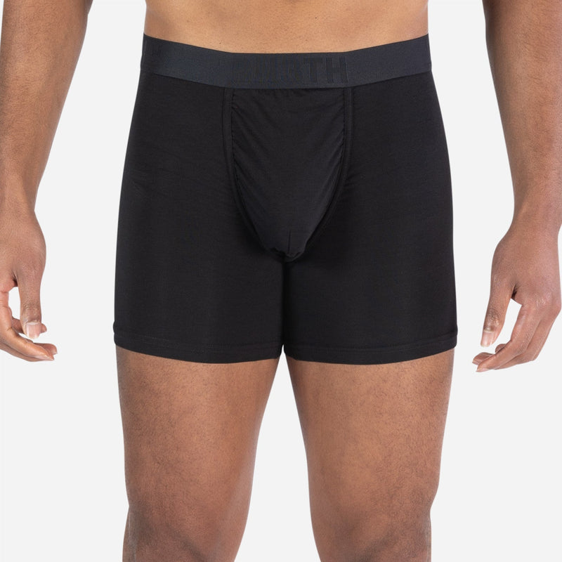 Classic Essentials Boxer Brief : Black/Heather Grey 2 Pack
