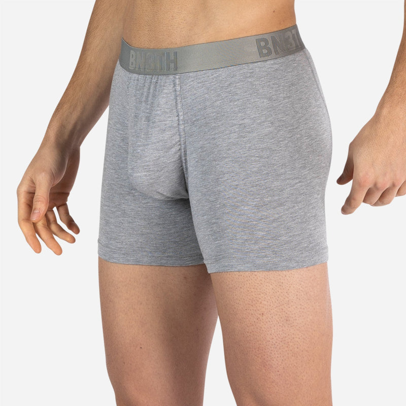 Classic Essentials Boxer Brief : Black/Heather Grey 2 Pack