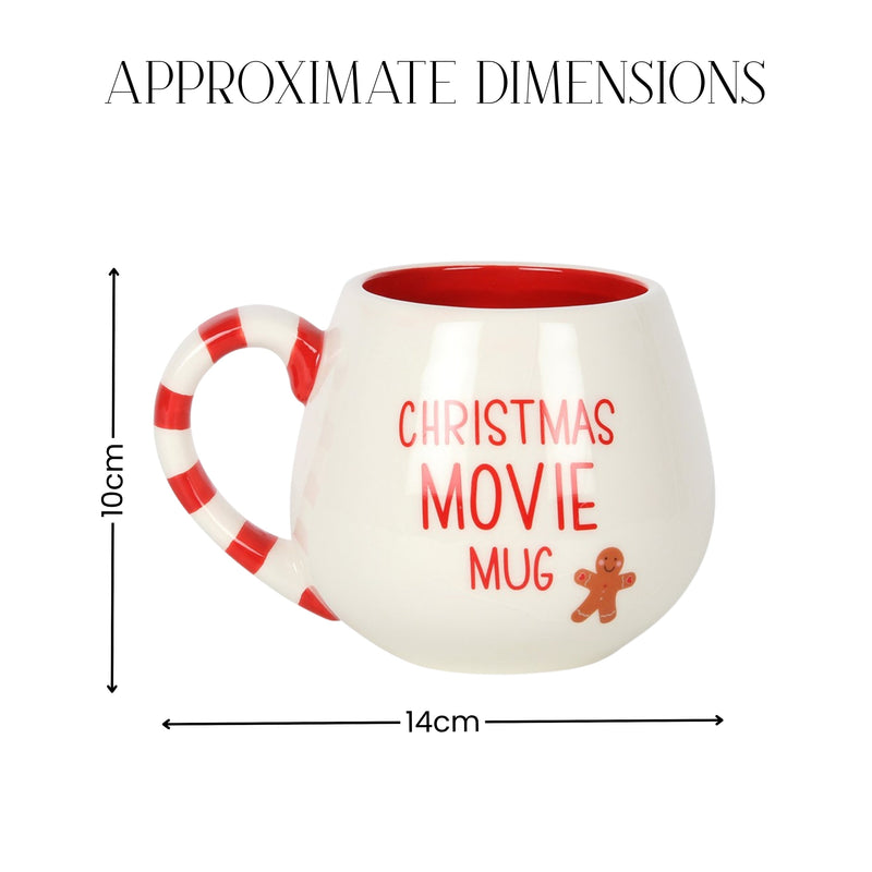 Christmas Movie Mug with Candy Cane Handle
