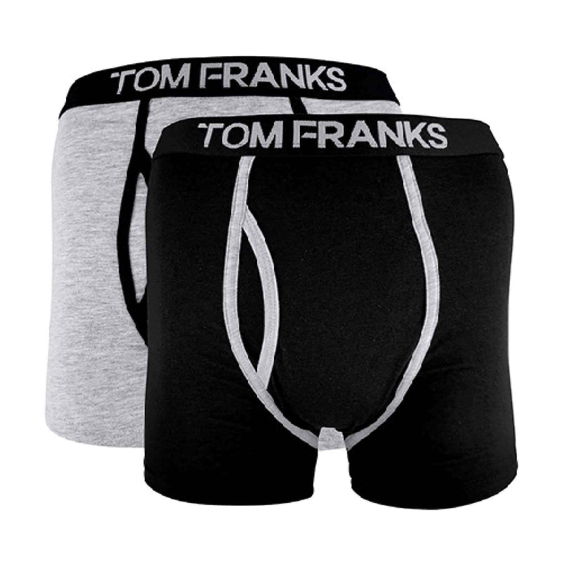 2 Pack Mens Cotton Rich Keyhole Hipster Trunks Boxers in Gift Box